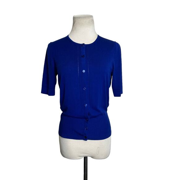 Loft blue short sleeves button cardigan size XS - Picture 1 of 10